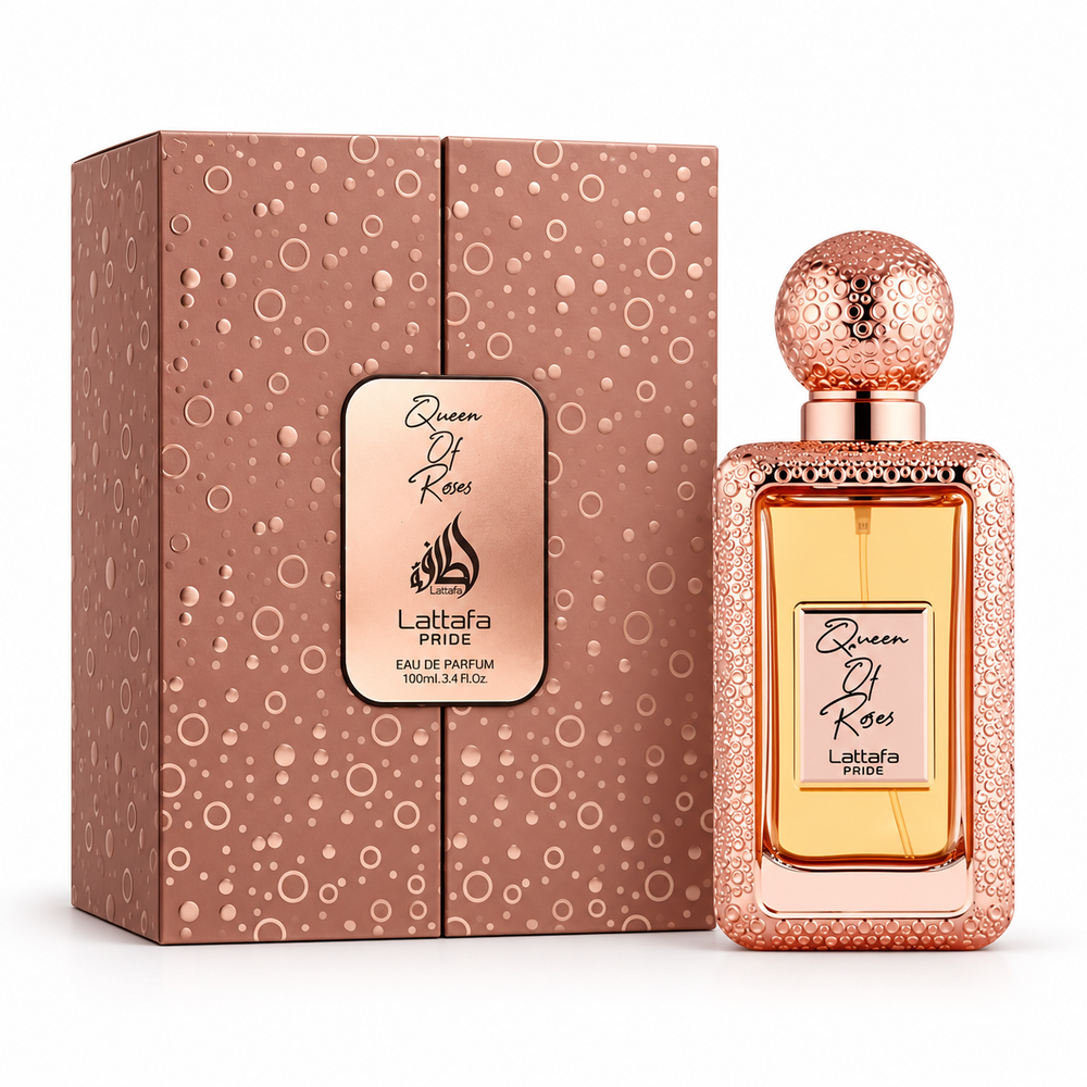 Queen of Roses Eau De Parfum – Spicy Rose Amber Fragrance for Women-LATTAFA