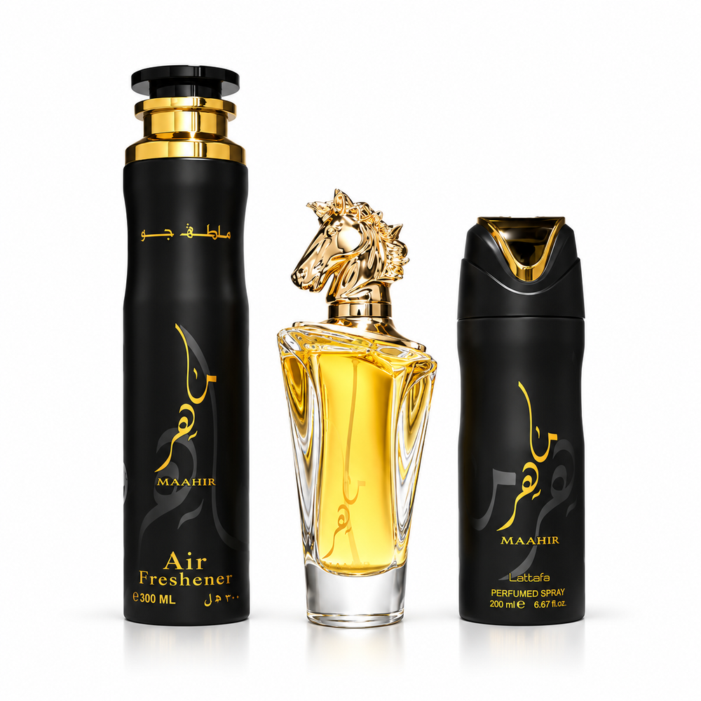 Maahir by Lattafa 3-Piece Gift Set – 100ml + 200ml + 300ml