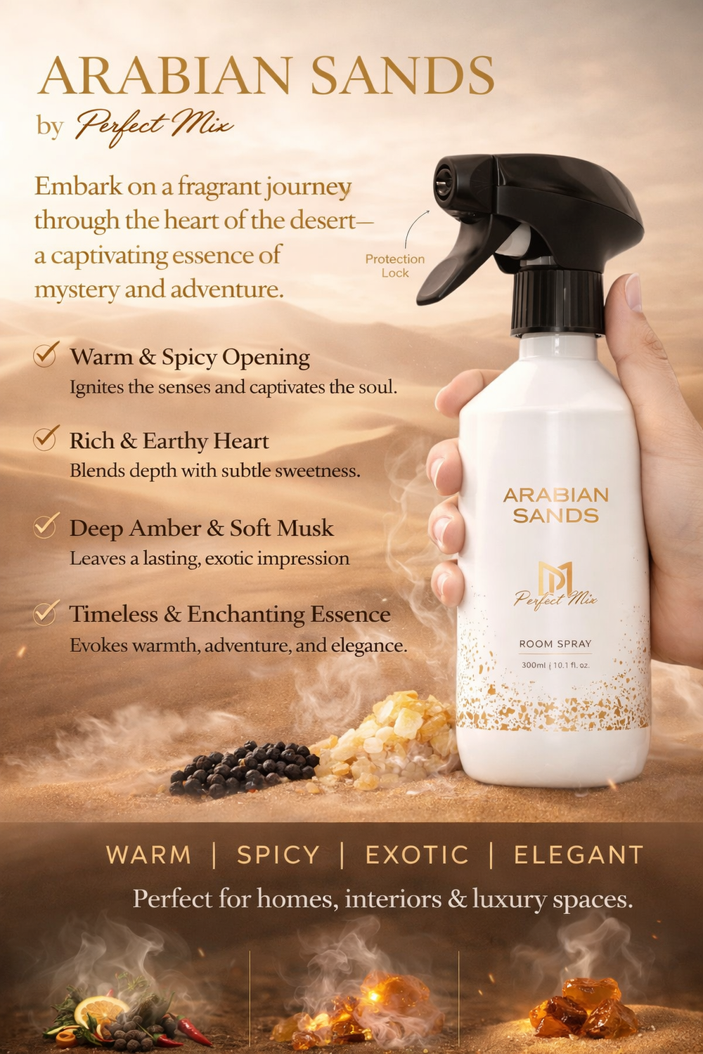 ARABIAN SANDS Perfume – Long Lasting Luxury Fragrance | Perfect Mix