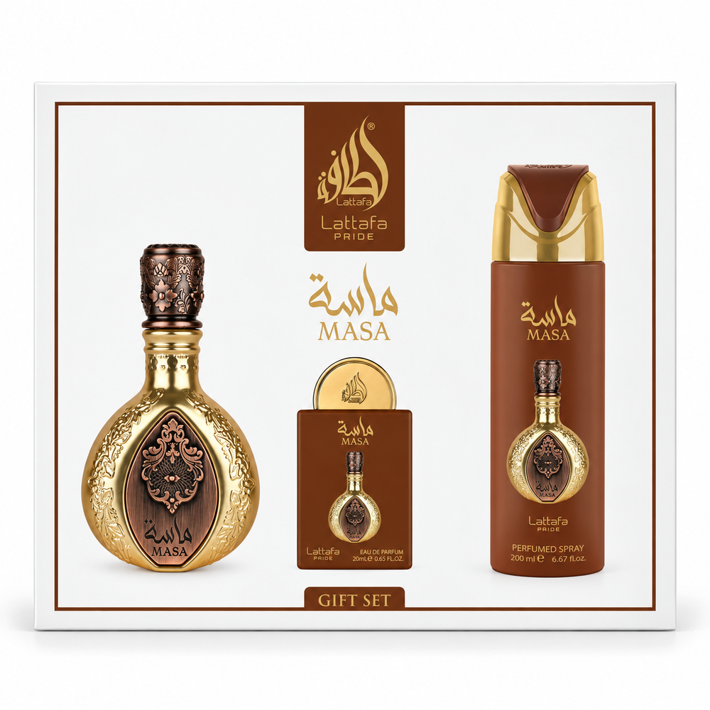 Masa by Lattafa Pride 3-Piece Gift Set – 100ml + 20ml + 200ml