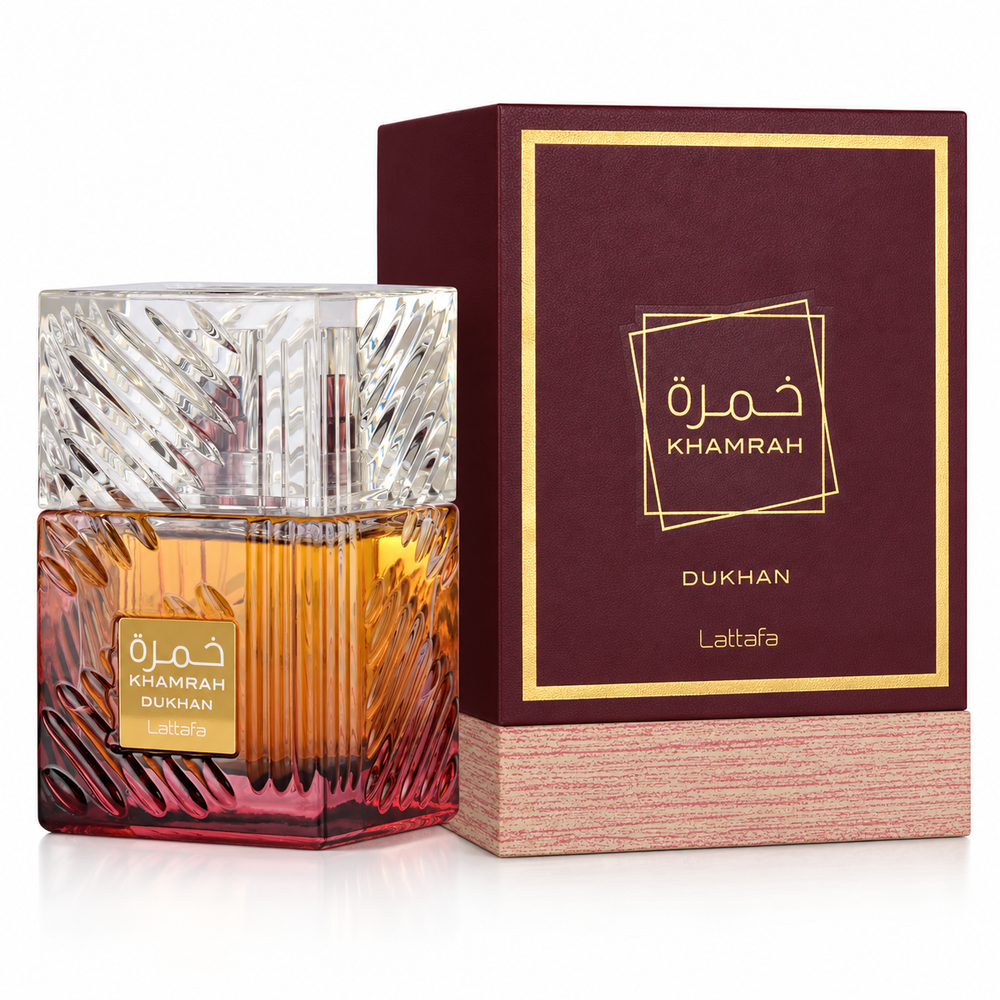 Khamrah Dukhan Eau De Parfum 100ml – Smoky Spicy Amber Fragrance-LATTAFA
