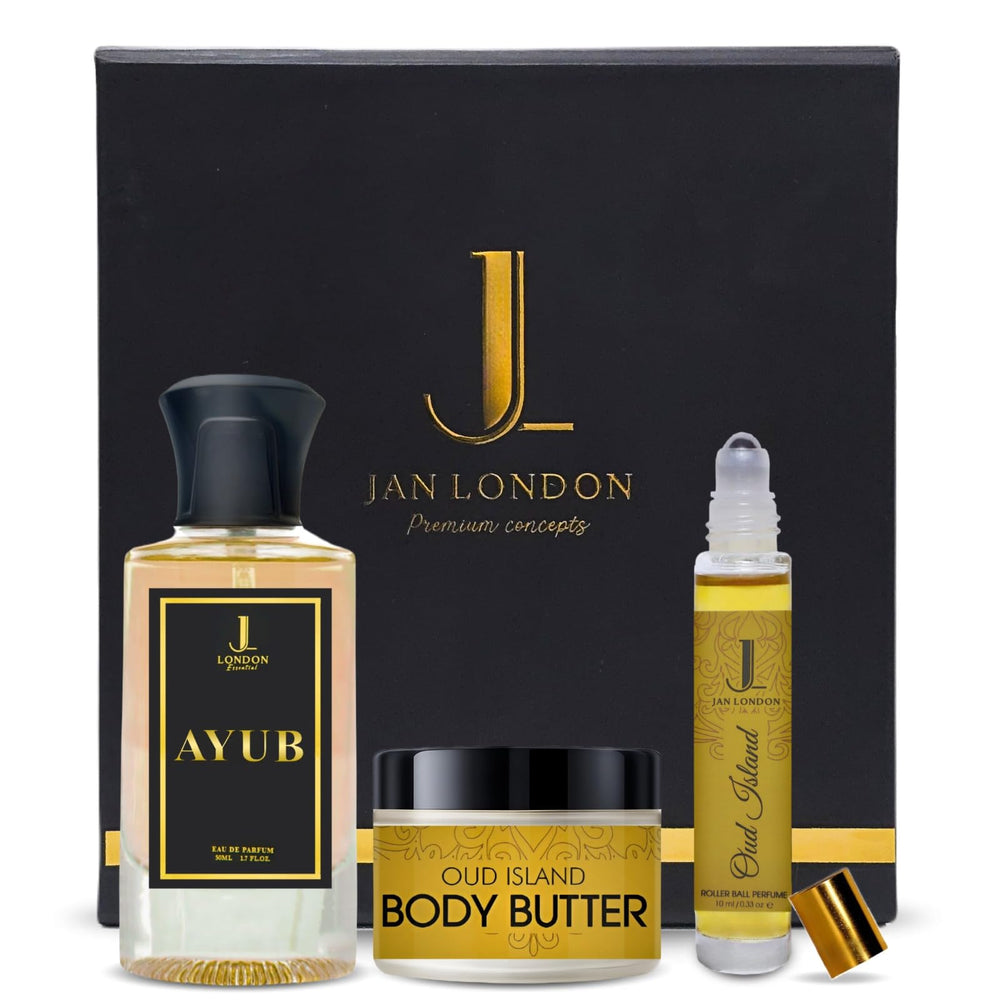 Luxury JAN LONDON Ayub Gift Set with Perfume and Body Butter