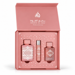 Badee Al Oud Noble Blush Gift Set – 100ml + 12ml + Hair Mist-LATTAFA