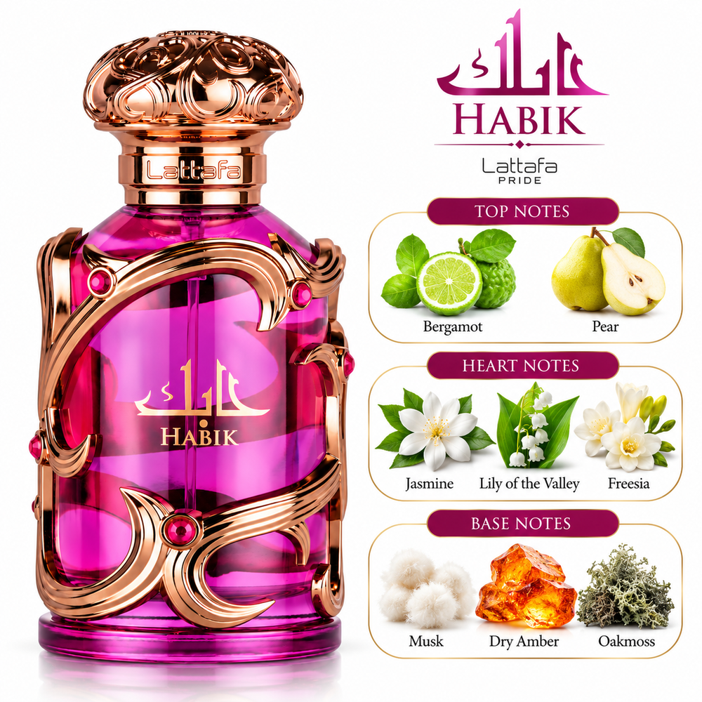 Habik Women Eau De Parfum 100ml – Elegant Floral & Musky Fragrance-Lattafa