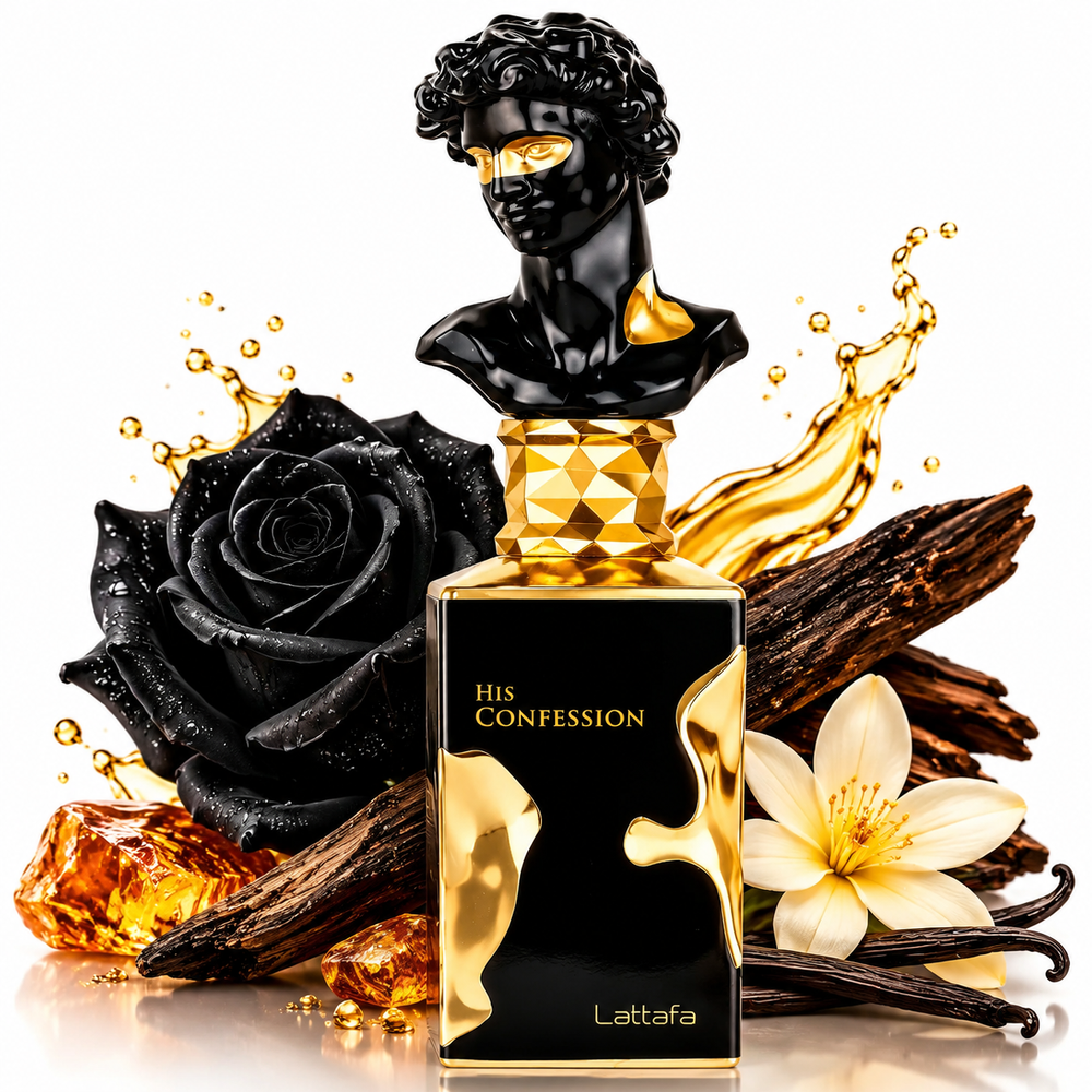 His Confession Eau De Parfum 100ml – Warm Spicy Woody Fragrance for Men-LATTAFA