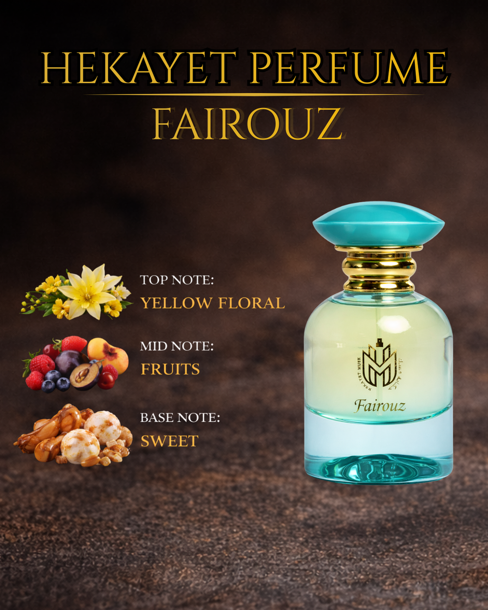 Hekayet Fairouz Eau de Parfum 100ml – Floral Fruity Sweet Unisex Perfume | Long Lasting Luxury Fragrance