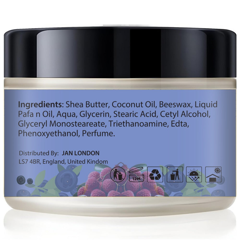 Jan London Hydrating Blueberry and Lychee Antioxidant Body Butter 50ml