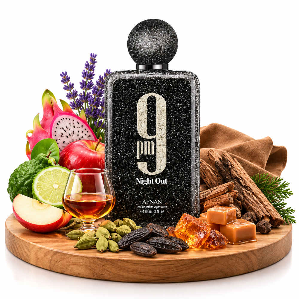 AFNAN 9 PM Night Out Unisex Extrait De Parfum, 100 ML