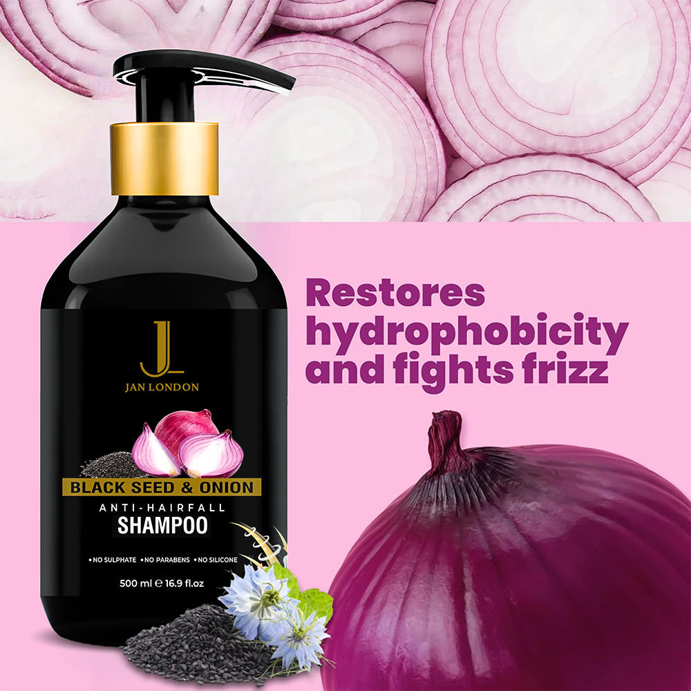 Jan London Blackseed and Onion Anti Hair Fall Cleansing Shampoo 500ml