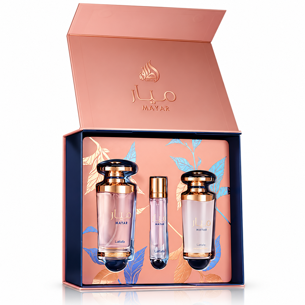 Mayar Gift Set – 100ml EDP + 12ml Mini + Hair Mist-lattafa