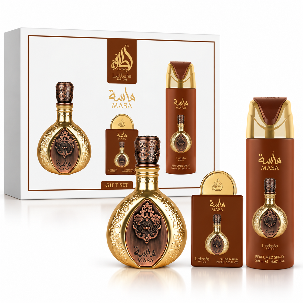Masa by Lattafa Pride 3-Piece Gift Set – 100ml + 20ml + 200ml