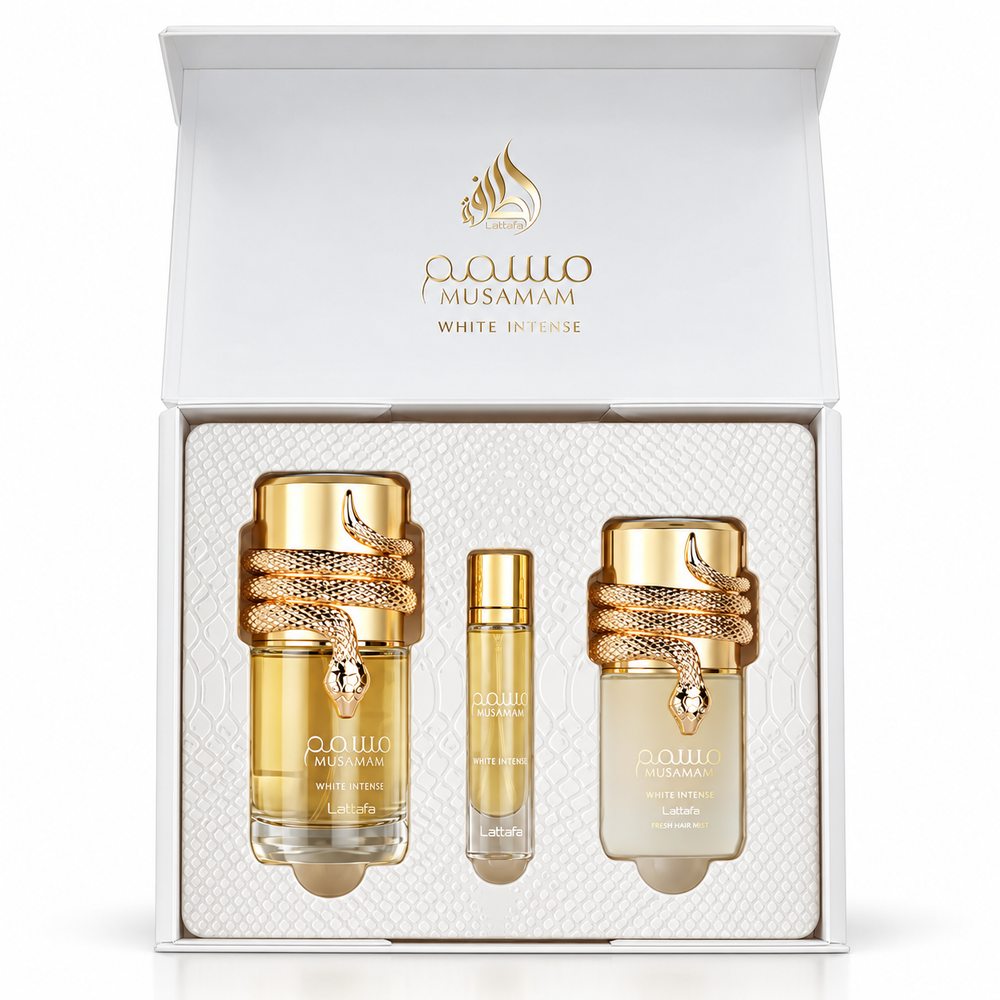 Musamam White Intense Gift Set – 100ml + 12ml + Hair Mist-LATTAFA