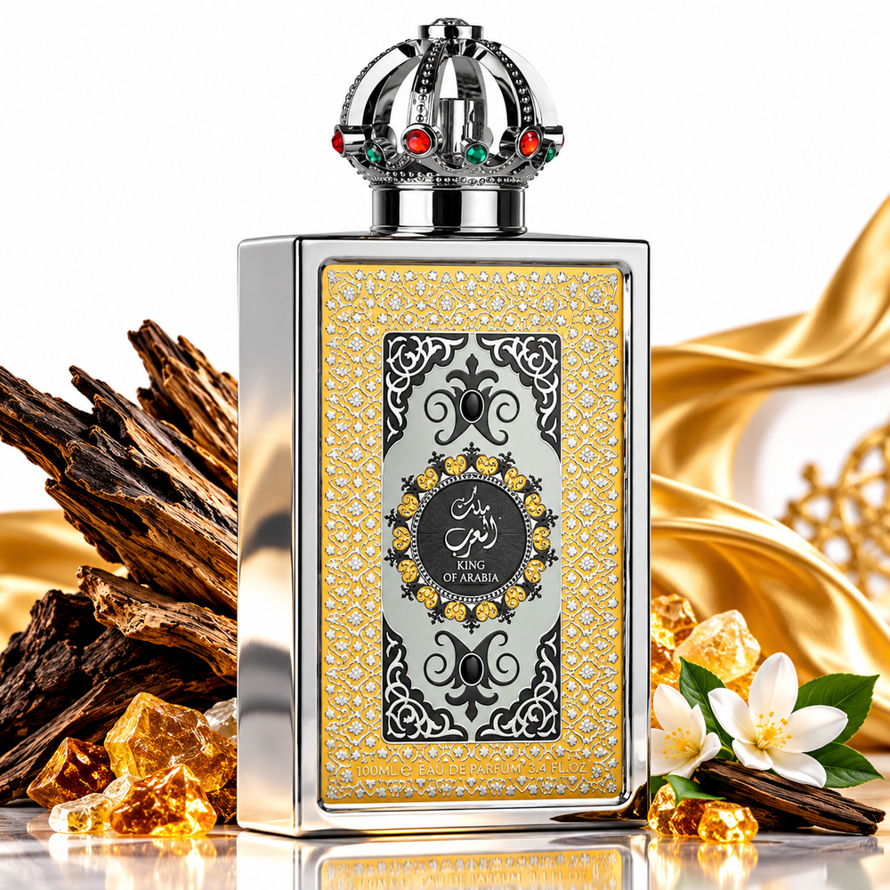 King of Arabia Eau De Parfum 100ml – Bold Leather Woody Fragrance for Men-LATTAFA