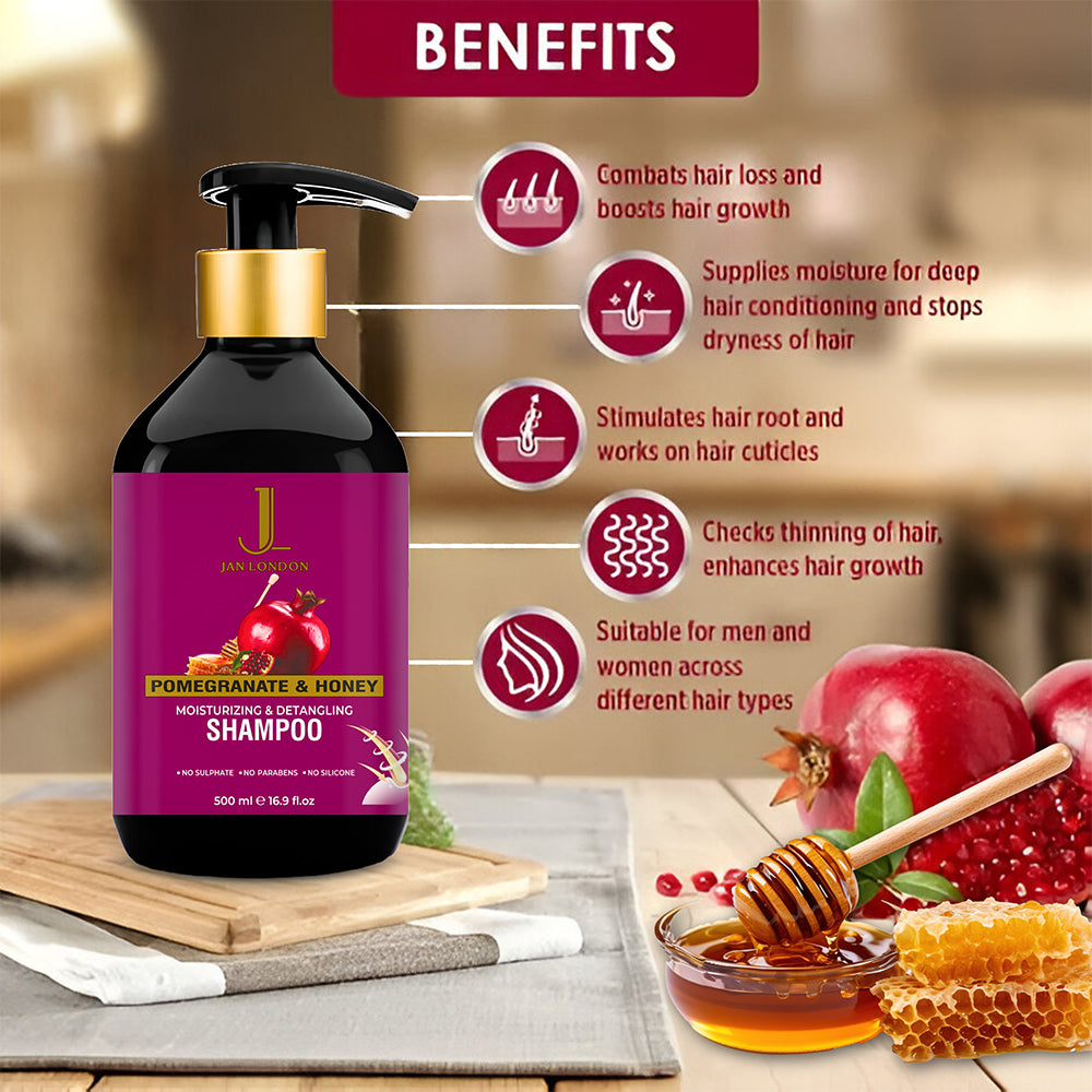 Jan London Pomegranate and Honey Hydrating Shampoo 500ml Sulfate Free
