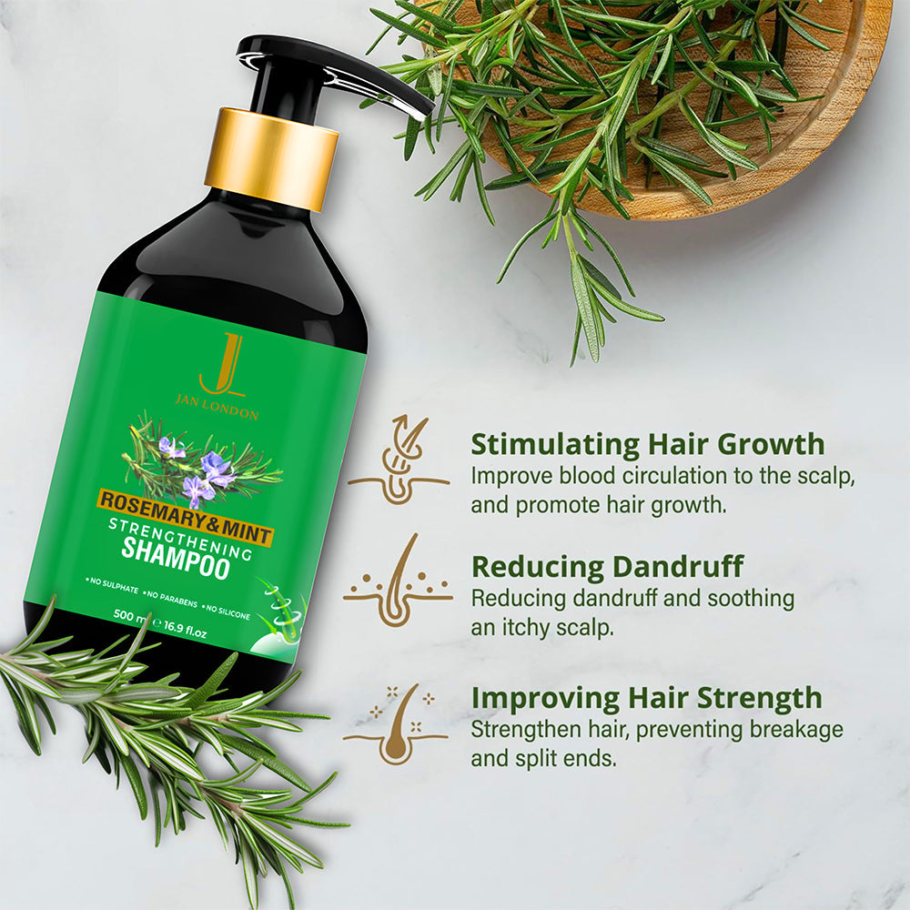 Jan London Rosemary and Mint Strengthening Sulfate Free Shampoo 500ml